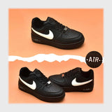 حذاء سنيكرز رجالى فوندي جلد إسكاي مستورد ونعل PVC حقن اسود جميع المواسم من بري باندا - ZK13