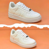 حذاء سنيكرز رجالى فوندي جلد إسكاي مستورد ونعل PVC حقن ابيض جميع المواسم من باندا - ZK14