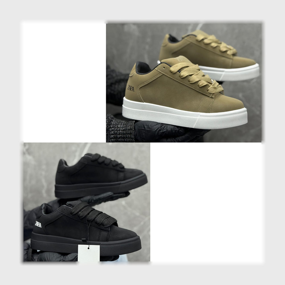 حذاء سنيكرز رجالى فوندي جلد اسكاى مستورد ونعل PVC حقن ألوان متعددة جميع المواسم من روما - ZR-27