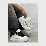 حذاء سنيكرز رجالى فوندي جلد إسكاي مستورد ونعل PVC حقن الوان متعددة جميع المواسم من ستوك - ZR-2