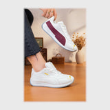 حذاء سنيكرز حريمى فوندي جلد إسكاي مستورد ونعل PVC حقن الوان متعددة من ان ستايل - a-27