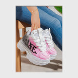 حذاء سنيكرز حريمى فوندي خيط مستورد ونعل PVC حقن الوان متعدده كل المواسم من باريس - anh-23