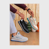 حذاء سنيكرز رجالى فوندي جلد إسكاي مستورد ونعل PVC حقن الوان متعددة جميع المواسم من بيكو - b-12028