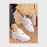 حذاء سنيكرز حريمى فوندي جلد إسكاي مستورد ونعل PVC حقن الوان متعددة جميع المواسم من بيكو - b-14000