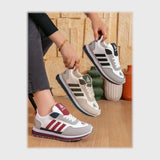 حذاء سنيكرز حريمى فوندي جلد إسكاي مستورد ونعل PVC حقن الوان متعددة جميع المواسم من بيكو - b-15031