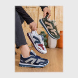 حذاء سنيكرز حريمى فوندي جلد إسكاي مستورد ونعل PVC حقن الوان متعددة جميع المواسم من بيكو - b-15037