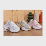 حذاء سنيكرز بناتى فوندي جلد إسكاي مستورد ونعل PVC حقن الوان متعددة جميع المواسم من بيكو - b-204