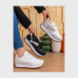 حذاء سنيكرز حريمى فوندي جلد إسكاي مستورد ونعل PVC حقن الوان متعددة جميع المواسم من بيكو - b-7465