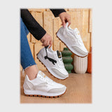 حذاء سنيكرز حريمى فوندي جلد إسكاي مستورد ونعل PVC حقن الوان متعددة جميع المواسم من بيكو - b-7466