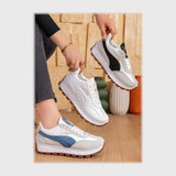 حذاء سنيكرز حريمى فوندي جلد إسكاي مستورد ونعل PVC حقن الوان متعددة جميع المواسم من بيكو - b-7472