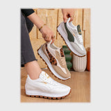 حذاء سنيكرز حريمى فوندي جلد إسكاي مستورد ونعل PVC حقن الوان متعددة جميع المواسم من بيكو - b-7474