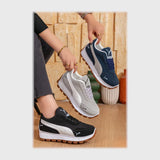 حذاء سنيكرز حريمى فوندي جلد إسكاي مستورد ونعل PVC حقن الوان متعددة جميع المواسم من بيكو - b-7475