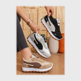 حذاء سنيكرز حريمى فوندي جلد إسكاي مستورد ونعل PVC حقن الوان متعددة جميع المواسم من بيكو - b-7478