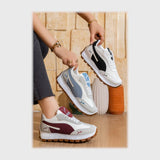 حذاء سنيكرز حريمى فوندي جلد إسكاي مستورد ونعل PVC حقن الوان متعددة جميع المواسم من بيكو - b-7479