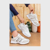 حذاء سنيكرز حريمى فوندي جلد إسكاي مستورد ونعل PVC حقن الوان متعددة جميع المواسم من بيكو - b-7513