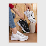 حذاء سنيكرز حريمى فوندي جلد إسكاي مستورد ونعل PVC حقن الوان متعددة جميع المواسم من بيكو - b-7660