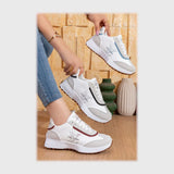 حذاء سنيكرز حريمى فوندي جلد إسكاي مستورد ونعل PVC حقن الوان متعددة جميع المواسم من بيكو - b-7665