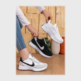 حذاء سنيكرز حريمى فوندي جلد إسكاي مستورد ونعل PVC حقن الوان متعددة جميع المواسم من بيكو - b-7766