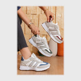 حذاء سنيكرز حريمى فوندي جلد إسكاي مستورد ونعل PVC حقن الوان متعددة جميع المواسم من بيكو - b-7863