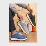 حذاء سنيكرز رجالى فوندي جلد إسكاي مستورد ونعل PVC حقن الوان متعددة جميع المواسم من بيكو - b-8607