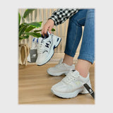 حذاء سنيكرز حريمى فوندي جلد إسكاي مستورد ونعل PVC حقن الوان متعددة جميع المواسم من لابتوب - b24