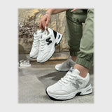 حذاء سنيكرز حريمى فوندي جلد إسكاي مستورد ونعل PVC حقن الوان متعددة جميع المواسم من لابتوب - b27