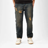 بنطلون بوي فريند رجالي جينز رباعية قطن 100% زيتي جميع المواسم من إيجي وير جينز - bfm01-457-olive