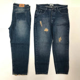 بنطلون بوي فريند رجالي جينز رباعية قطن 100% زيتي جميع المواسم من إيجي وير جينز - bfm01-457-olive