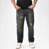 بنطلون بوي فريند رجالي جينز رباعية قطن 100% زيتي جميع المواسم من إيجي وير جينز - bfm01-457-olive