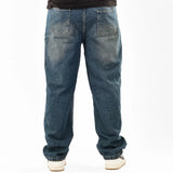 بنطلون وايد ليج رجالي جينز رباعية قطن 100% نحاسي جميع المواسم من إيجي وير جينز - bgm010-445-washed blue