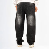 بنطلون وايد ليج رجالي جينز رباعية قطن 100% رمادي فاتح جميع المواسم من إيجي وير جينز - bgm08-479-light grey