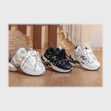 حذاء سنيكرز اطفالى فوندي جلد إسكاي مستورد ونعل PVC حقن الوان متعددة جميع المواسم من إس آند كيه يويو ميكس - c-360nm