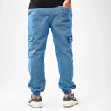 بنطلون شروال رجالي جينز رباعية 98% قطن 2% ليكرا كحلي وسط جميع المواسم من إيجي وير جينز - crm01-474-light blue