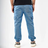 بنطلون شروال رجالي جينز رباعية 98% قطن 2% ليكرا كحلي وسط جميع المواسم من إيجي وير جينز - crm01-474-light blue