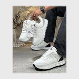 حذاء سنيكرز رجالى فوندي جلد إسكاي مستورد ونعل PVC حقن الوان متعددة جميع المواسم من لابتوب - d320