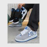 حذاء سنيكرز رجالى فوندي جلد إسكاي مستورد ونعل PVC حقن الوان متعددة جميع المواسم من لابتوب - d77