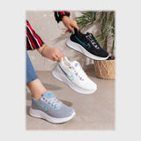 حذاء سنيكرز حريمى فوندي جلد إسكاي مستورد ونعل PVC حقن الوان متعددة جميع المواسم من إس آند كيه يويو ميكس - f-26n