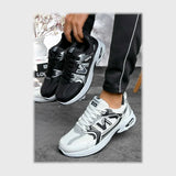 حذاء سنيكرز رجالى فوندي جلد إسكاي مستورد ونعل PVC حقن الوان متعددة جميع المواسم من لابتوب - f22