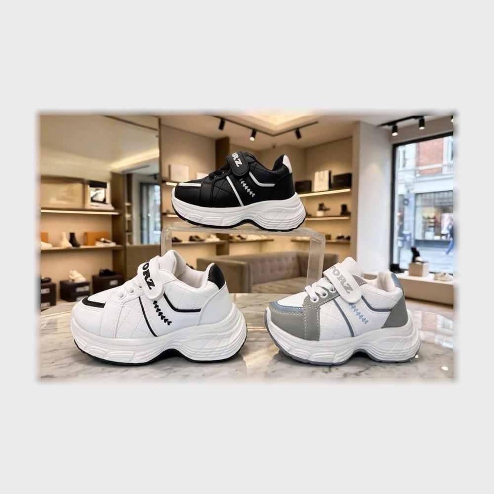 حذاء سنيكرز اطفالى فوندي جلد إسكاي مستورد ونعل PVC حقن الوان متعددة جميع المواسم من ال وحيد - g714
