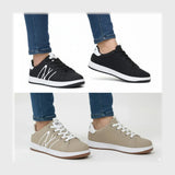 حذاء سنيكرز حريمى فوندي جلد إسكاي مستورد ونعل PVC حقن الوان متعددة جميع المواسم من الشماع - h-150-cf