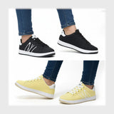 حذاء سنيكرز حريمى فوندي جلد إسكاي مستورد ونعل PVC حقن الوان متعددة جميع المواسم من الشماع - h-150-yl