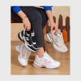 حذاء سنيكرز حريمى فوندي جلد إسكاي مستورد ونعل PVC حقن الوان متعددة جميع المواسم من فايف اتش - h.2399