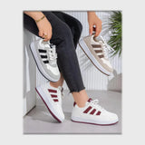 حذاء سنيكرز حريمى فوندي جلد إسكاي مستورد ونعل PVC حقن الوان متعددة جميع المواسم من فايف اتش - h.915