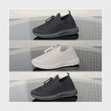 حذاء سنيكرز حريمى فوندي تريكو خيط مستورد ونعل PVC حقن الوان متعددة جميع المواسم من كيو كيو - he187-6