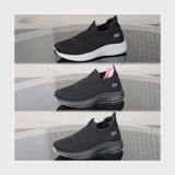 حذاء سنيكرز حريمى فوندي تريكو خيط مستورد ونعل PVC حقن الوان متعددة جميع المواسم من كيو كيو - he280022