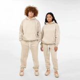 سويتشيرت هودي ساده للجنسين قطن اسفنجي بيج شتوي من اتش - HOOd-Beige