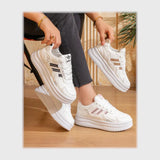 حذاء سنيكرز حريمى فوندي جلد إسكاي مستورد ونعل PVC حقن الوان متعددة جميع المواسم من ذا بيست - k-481