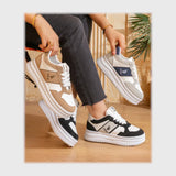 حذاء سنيكرز حريمى فوندي جلد إسكاي مستورد ونعل PVC حقن الوان متعددة جميع المواسم من ذا بيست - k-482