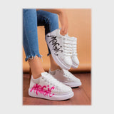 حذاء سنيكرز حريمى فوندي خيط مستورد ونعل PVC حقن الوان متعددة كل المواسم من باريس - k-50