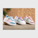 حذاء سنيكرز اطفالى فوندي جلد إسكاي مستورد ونعل PVC حقن الوان متعددة جميع المواسم من إس آند كيه يويو ميكس - k-86